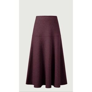 OGL Cashsoft Wool Like Flared Maxi Plum Berry Womens Size XS NWT